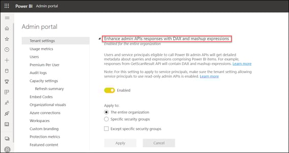Enhance admin API responses(DAX)