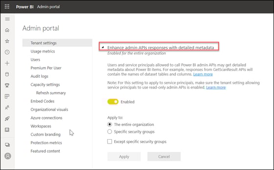 Enhance admin API responses