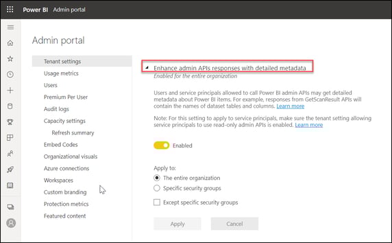 Enhance admin API responses