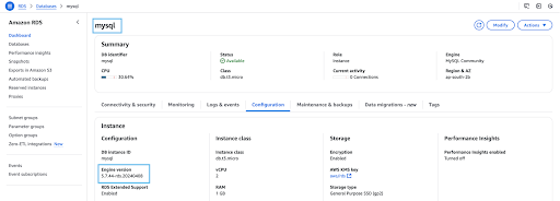 MySQL5.7runRDS