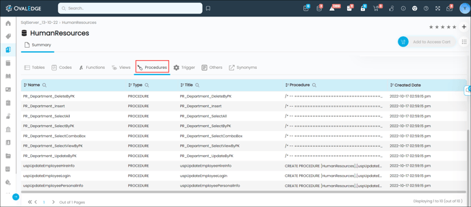 Screenshot1.2.6 Database-Procedures